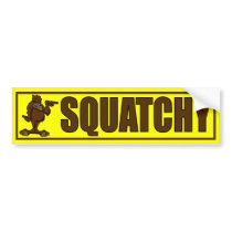 SQUATCHY - Hipster Bigfoot Bumper Sticker