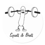 Squats & Brats Stickers