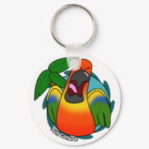 Squawking Sun Conure Keychain