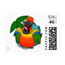 Squawking Sun Conure Stamps