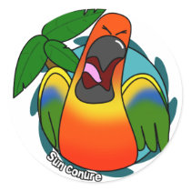 Squawking Sun Conure Stickers