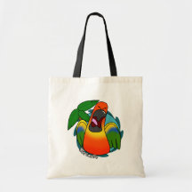 Squawking Sun Conure Tote Bag