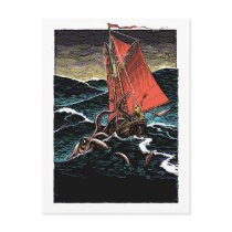 Squid Attack Postcard