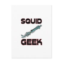 Squid Geek postcards by AnimalShirts Squid Geek postcards