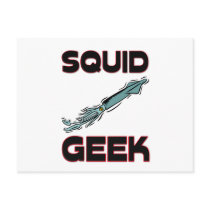 Squid Geek postcards by AnimalShirts Squid Geek postcards