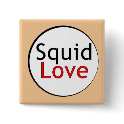 Squid Love Button by dndartstudio