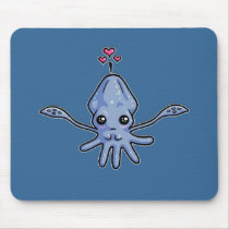 Squid Love mousepads by Ultravioletbat Squid Love mousepads