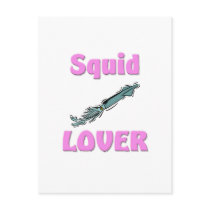 Squid Lover postcards by AnimalShirts Squid Lover postcards