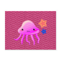 squid star fish hot summer postcards
