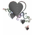 squiggle hearts. trance. t-shirts by asyrum squiggle hearts. trance. t-shirts