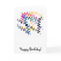 Squiggle Zigzags Happy Birthday Card
