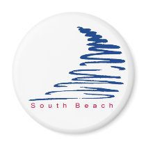 Squiggly Lines_South Beach magnet by FUNauticals Squiggly Lines_South Beach magnet