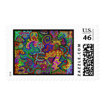 Squiggly Madness postage