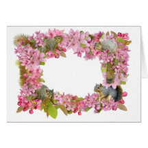 Squiirels in Flowers Greeting Card