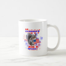 Squirrel 4th of July Mug