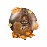 Squirrel and Bear Ornament Photo Cut Out