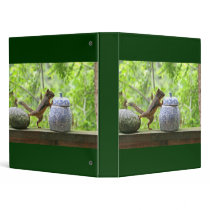 Squirrel and Cookie Jar Vinyl Binder