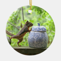 Squirrel and Cookie Jar Ornament