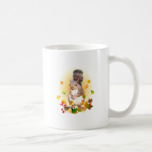Squirrel and Fall Leaves Coffee Mug