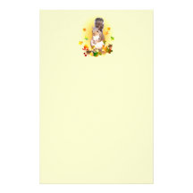 Squirrel and Fall Leaves Stationery
