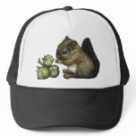 Squirrel and hazelnuts mesh hat