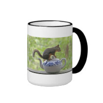 Squirrel and Teapot mugs