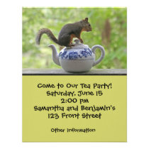 Squirrel and Teapot invitations