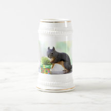 Squirrel and Wrapped Present Coffee Mugs