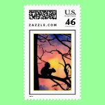 Squirrel at Sunset stamps