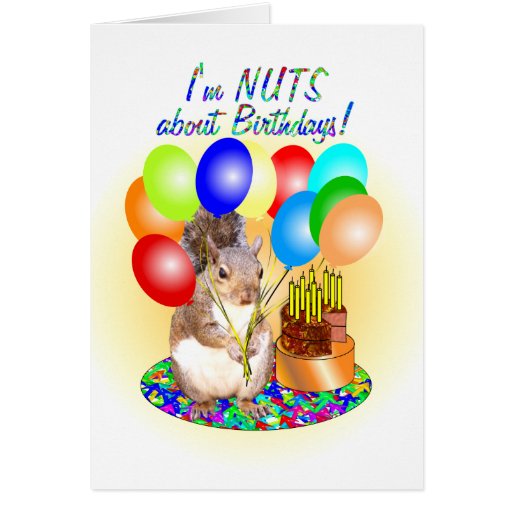 Squirrel Birthday Greeting Card Zazzle