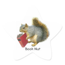 Squirrel Book Nut Sticker
