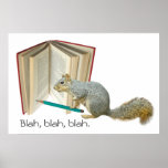 Squirrel Book Pencil Poster posters