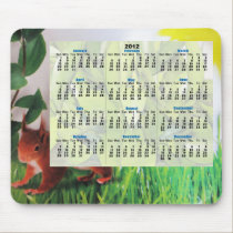 Squirrel calendar mousepad mousepads