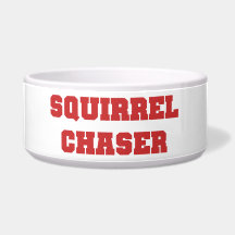 Squirrel Chaser Dog Dish Pet Food Bowl