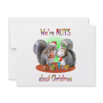 Squirrel Christmas Nuts invitations by holidayideas Squirrel Christmas Nuts invitations