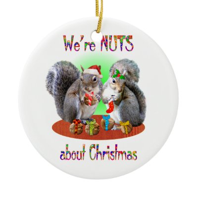 Squirrel Christmas Nuts Christmas Tree Ornament