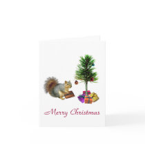 Squirrel Christmas Tree cards
