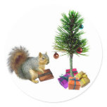 Squirrel Christmas Tree stickers