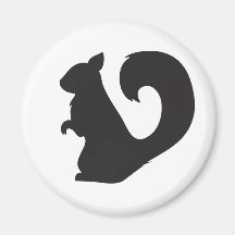 Squirrel critter woodland silhouette graphic magnet