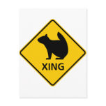 Squirrel Crossing Highway Sign Post Card
