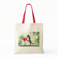 Squirrel Drinking a Cocktail Bag
