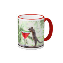 Squirrel Drinking a Cocktail Coffee Mugs