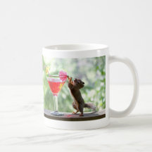 Squirrel Drinking Cocktail Coffee Mugs