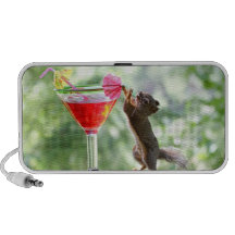 Squirrel Drinking Cocktail Laptop Speaker
