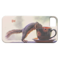 Squirrel Drinking Coffee