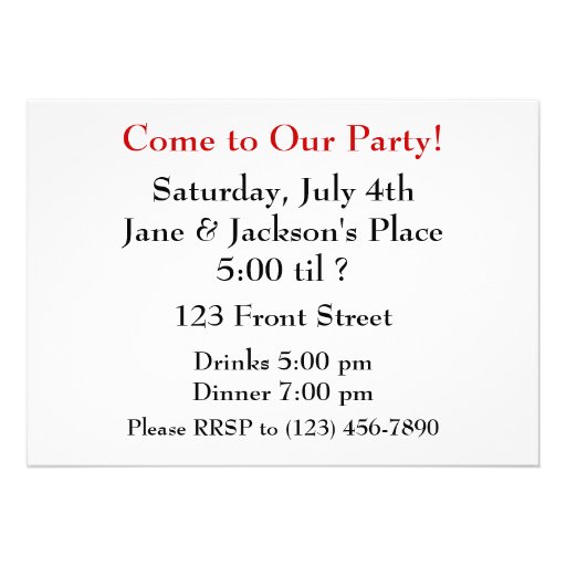 Squirrel Drinking Customizable Party Personalized Invites