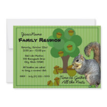 Squirrel Family Reunion Custom Invites