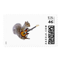 Squirrel Guitar Stamp