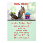 Squirrel Happy Birthday Invitations