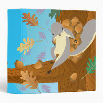 fall, autumn, woods, forest, dooni designs, photo, vector, school, squirrel, animal lover, hoard, acorns, tree, nature, wildlife, funny, nuts, rodents, Fichário com design gráfico personalizado